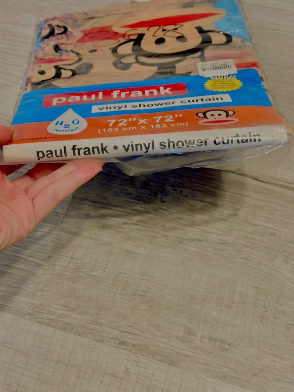 Vintage Paul Frank Julius the Monkey Vinyl Shower Curtain 72